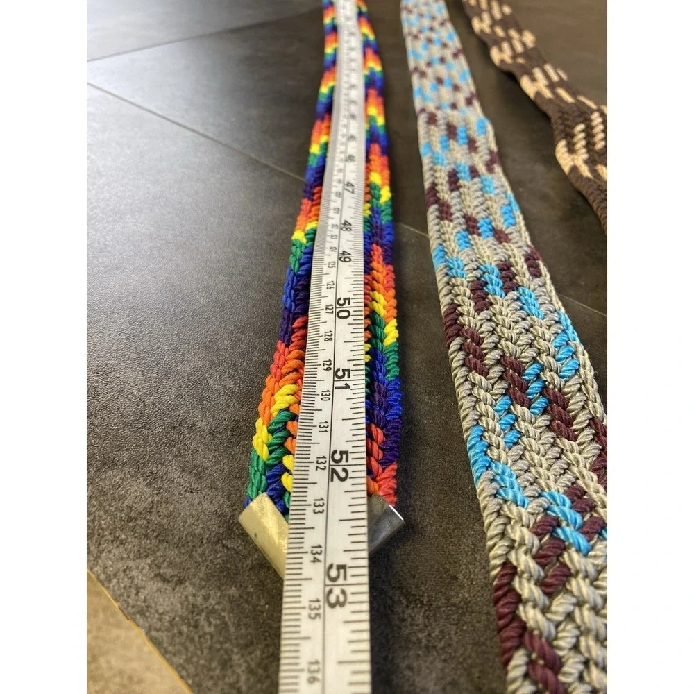 Lot of 3 handmad unfinished Woven Belts
